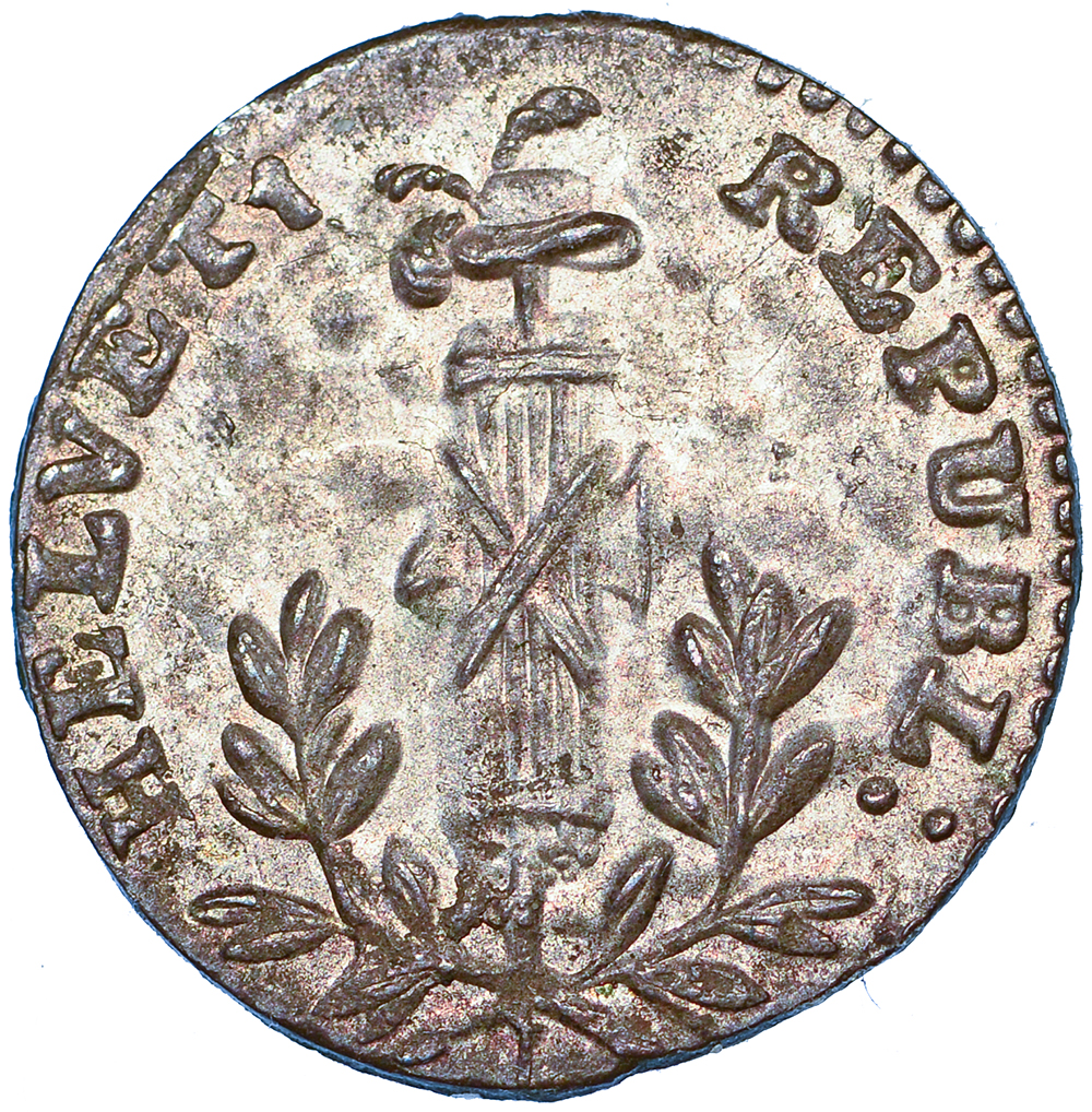 Helv. Republik, 1 Rappen, 1802, unz/stgl