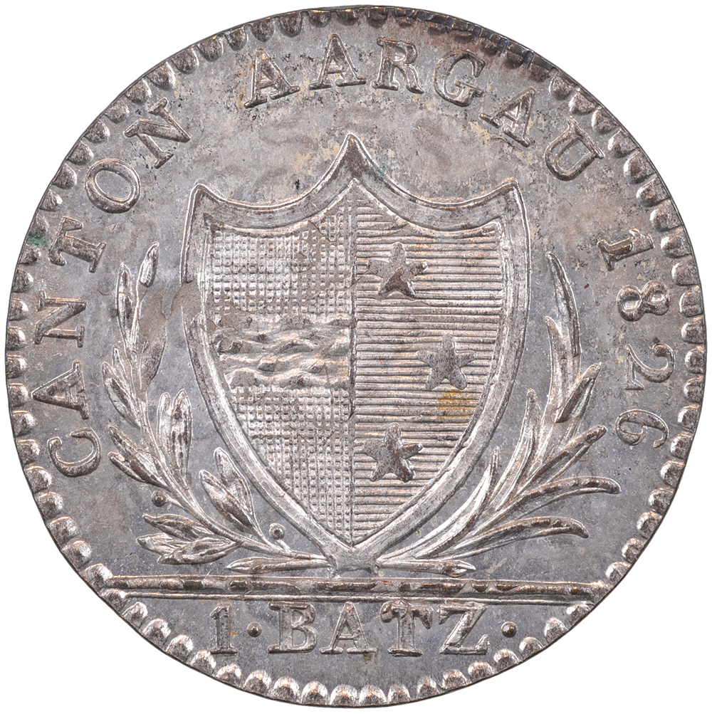 Aargau, 1 Batzen, 1826, unz/stgl, 