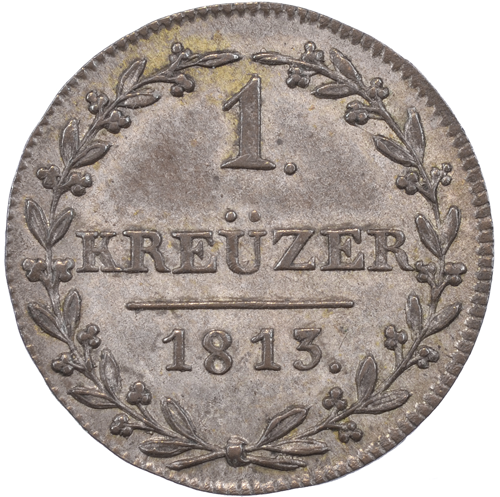  Appenzell Ausserrhoden, 1 Kreuzer, 1813, unz/stgl