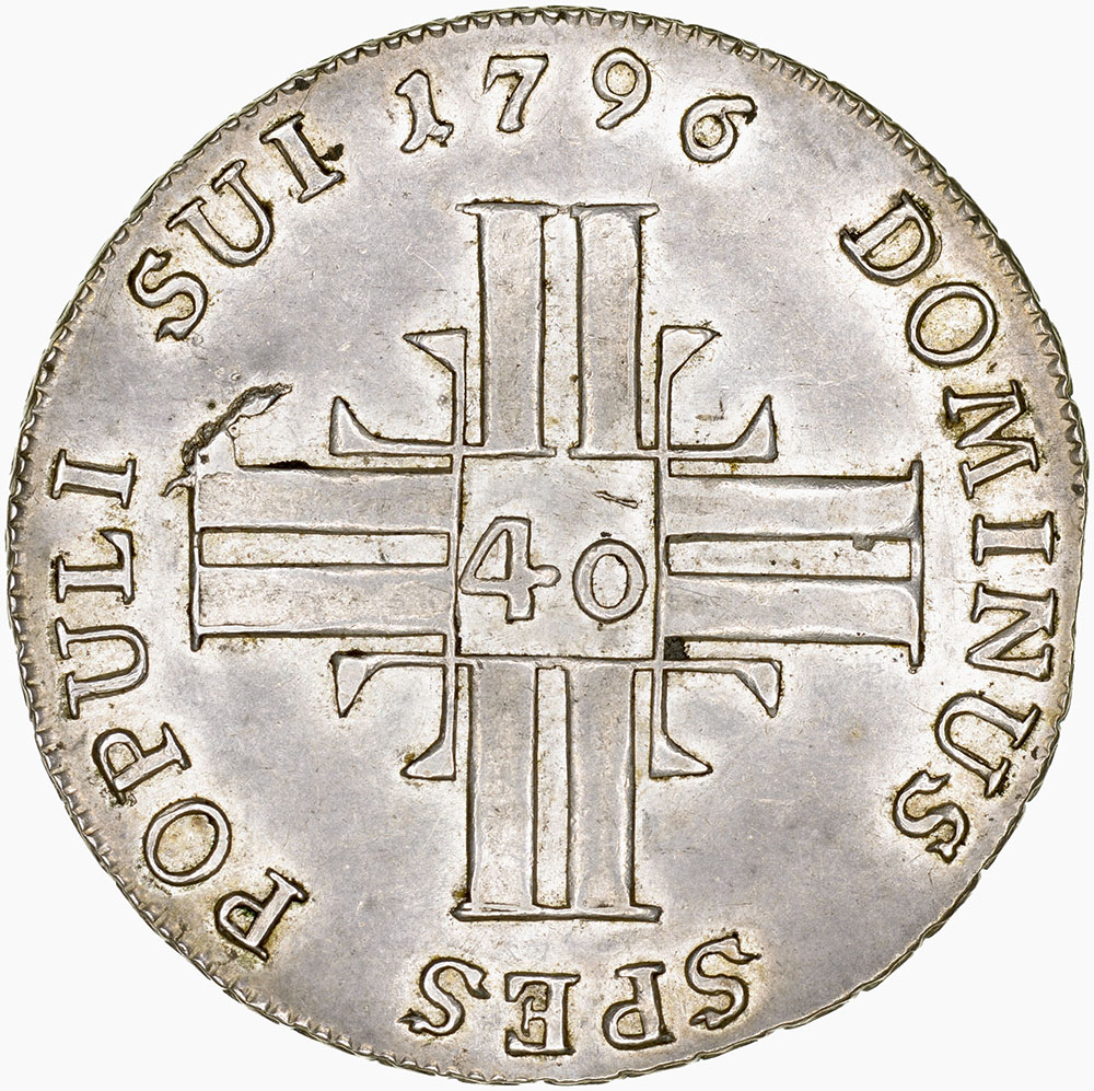 Luzern, 40 Kreuzer, 1796, vz-unz