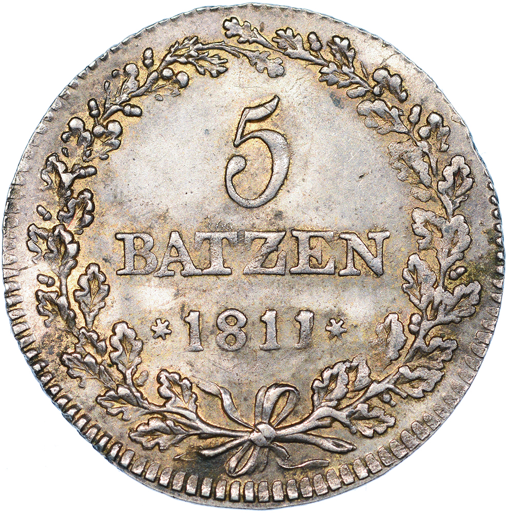 Aargau, 5 Batzen, 1811, unz/stgl, 