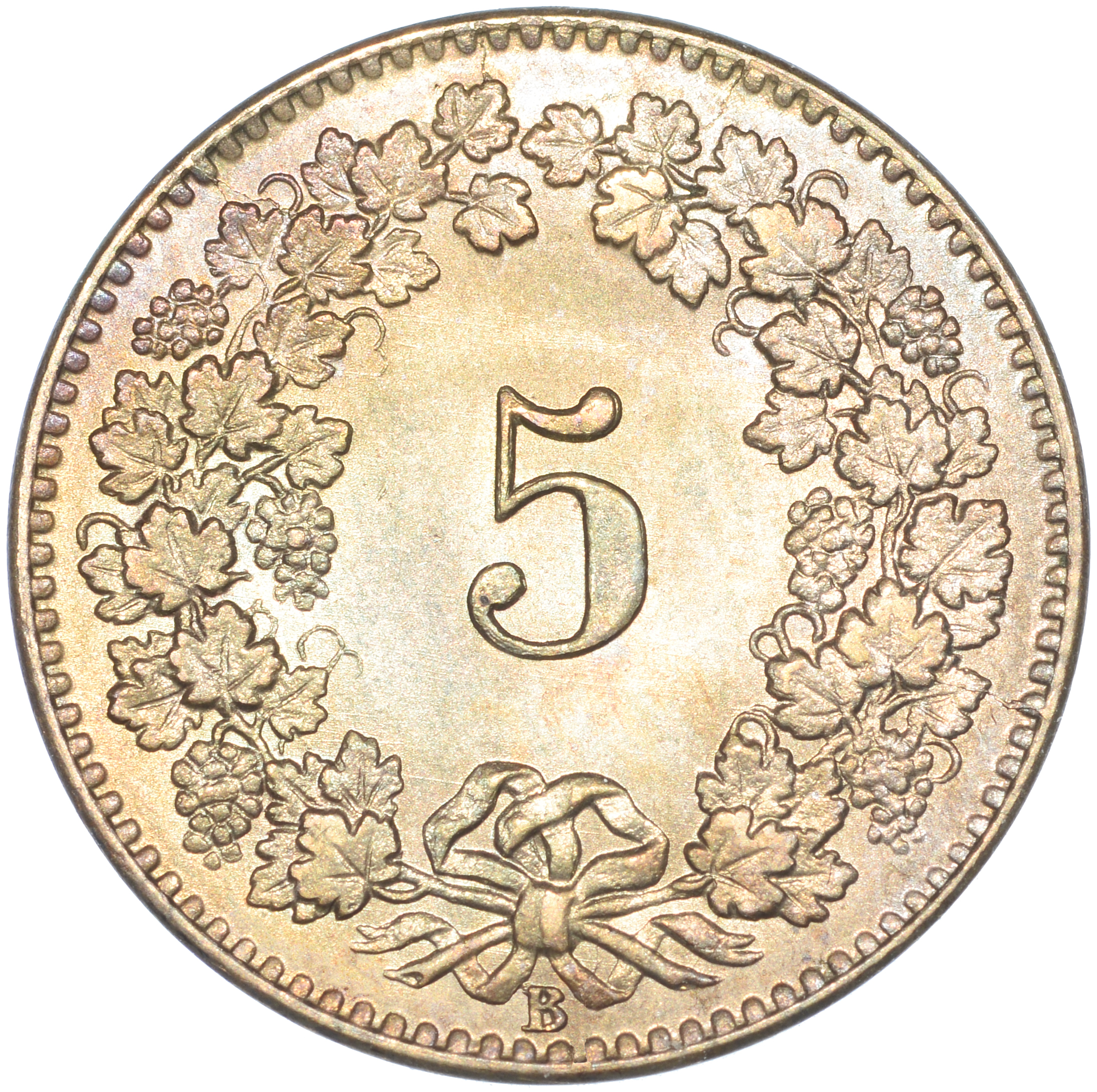 5 Rappen, 1872, Stempelglanz