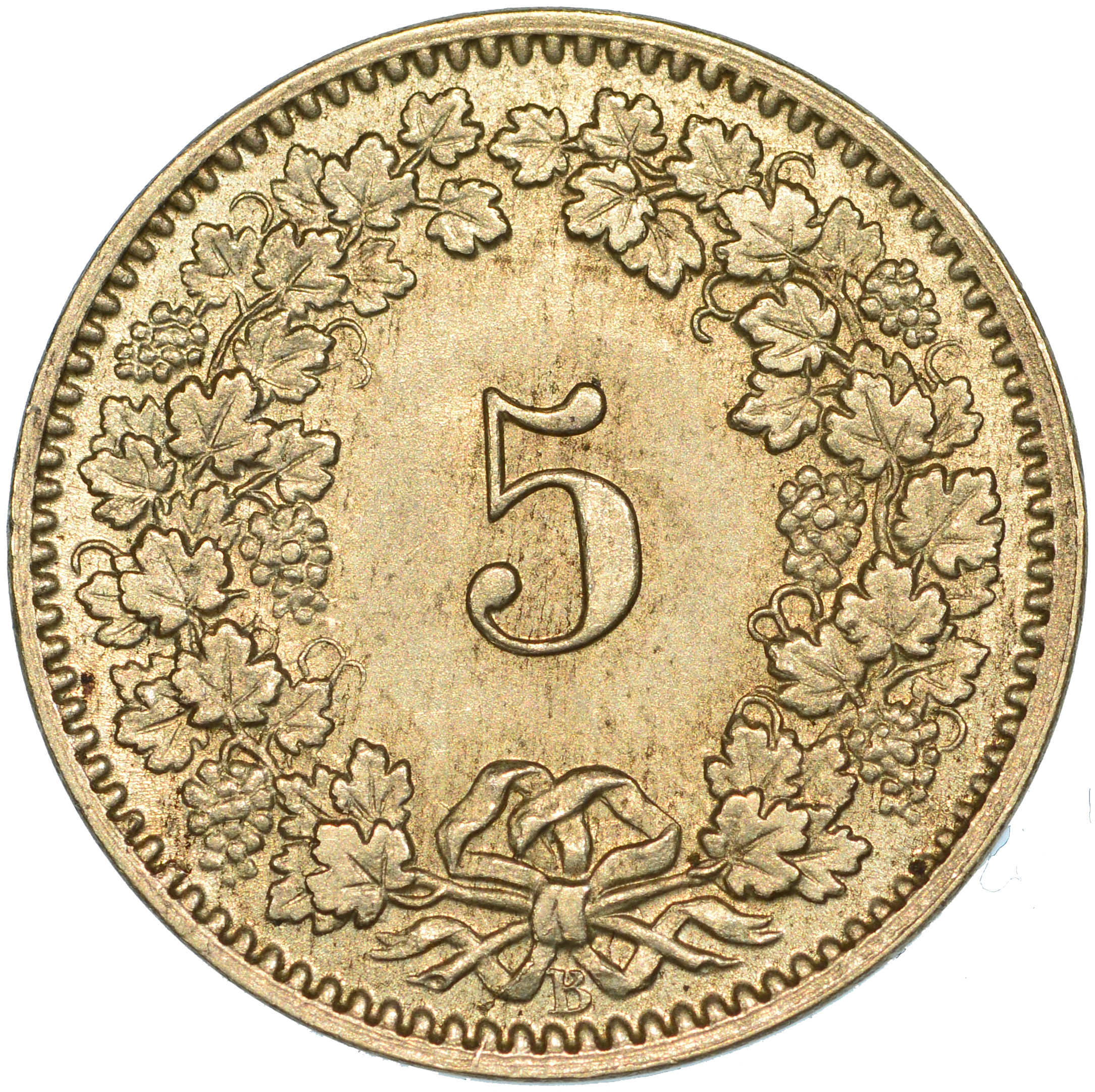 5 Rappen, 1874, unzirkuliert