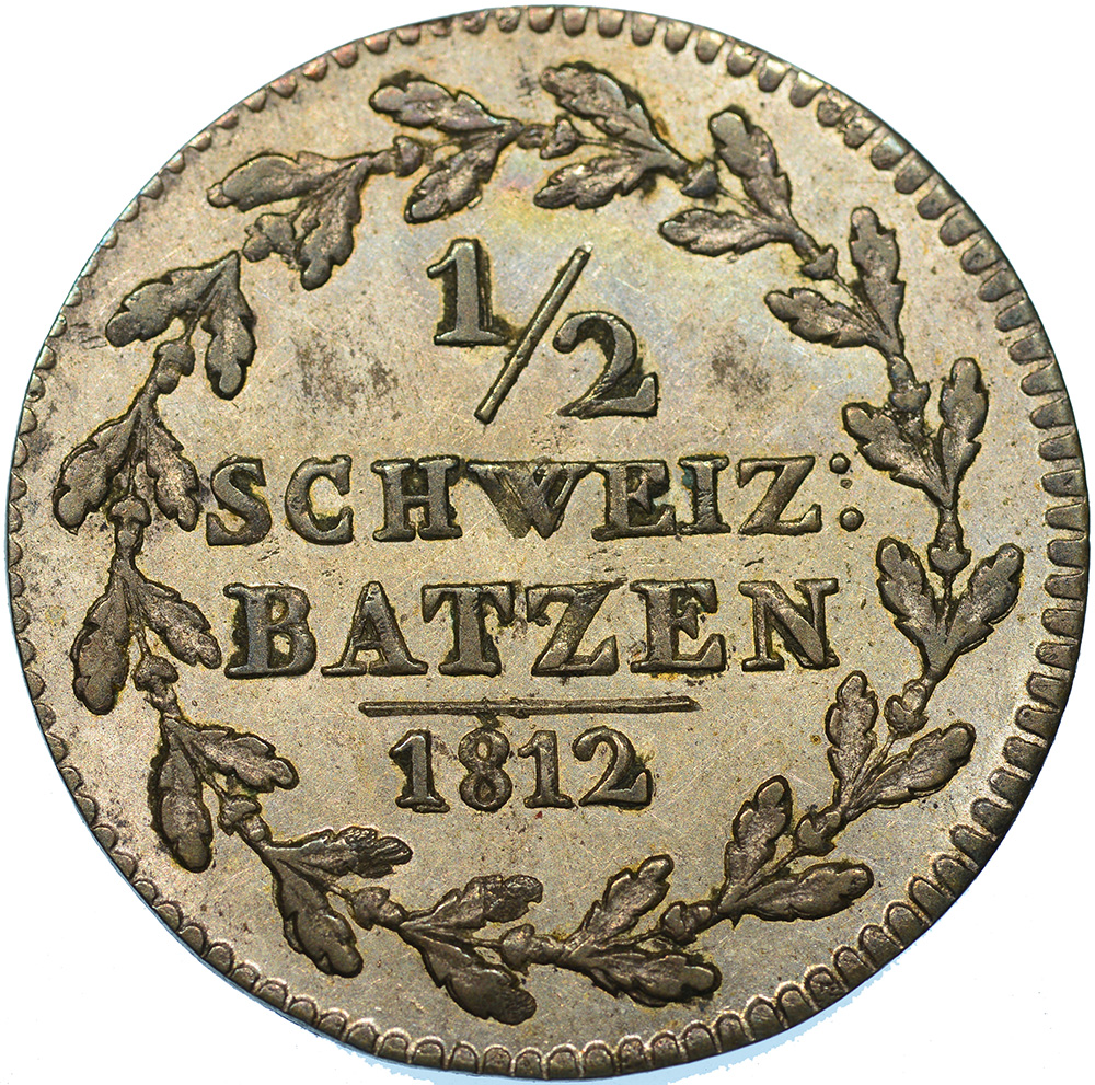 Graubünden, 1/2 Batzen, 1812, unz