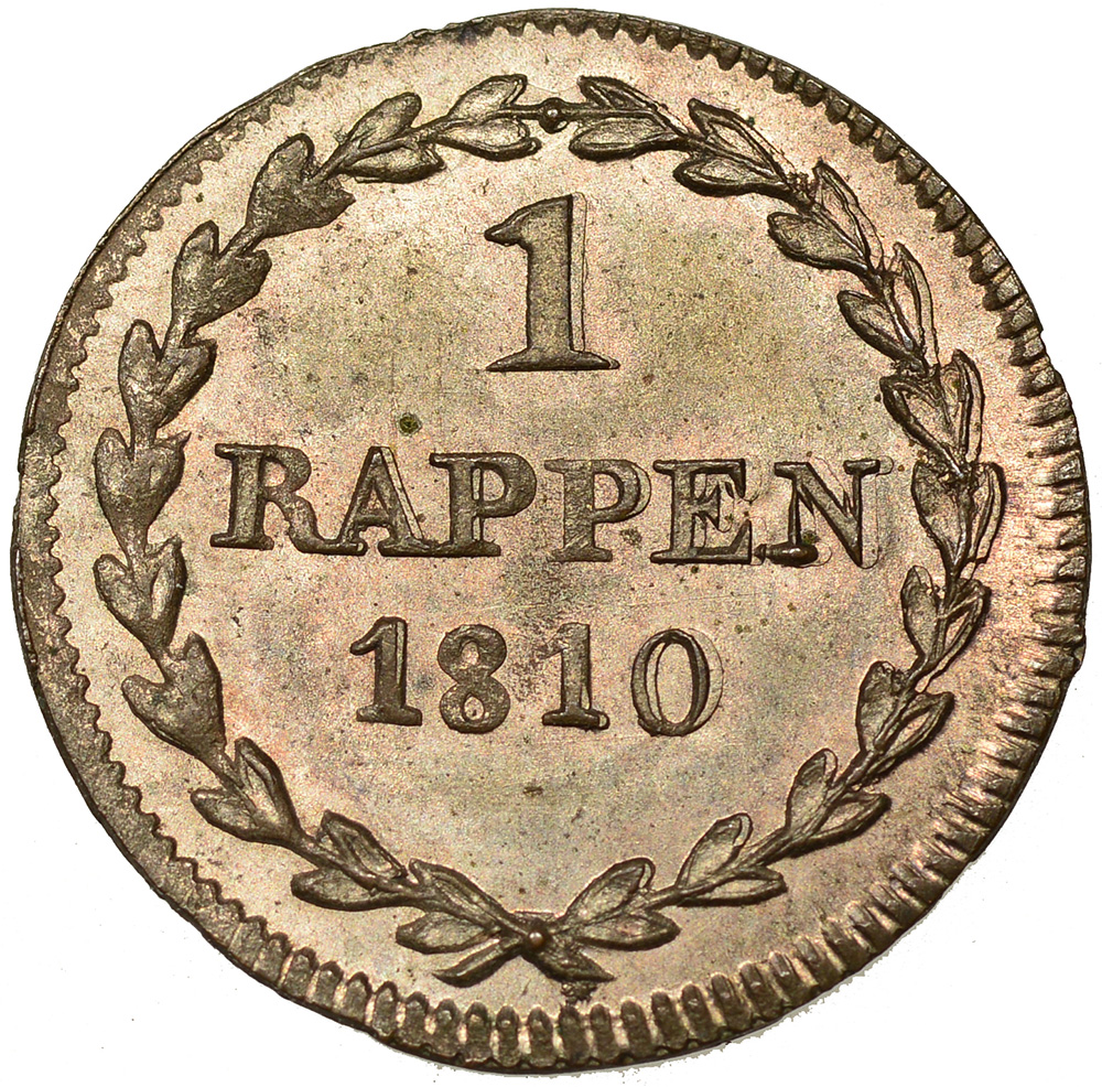  Basel, 1 Rappen, 1810, stgl