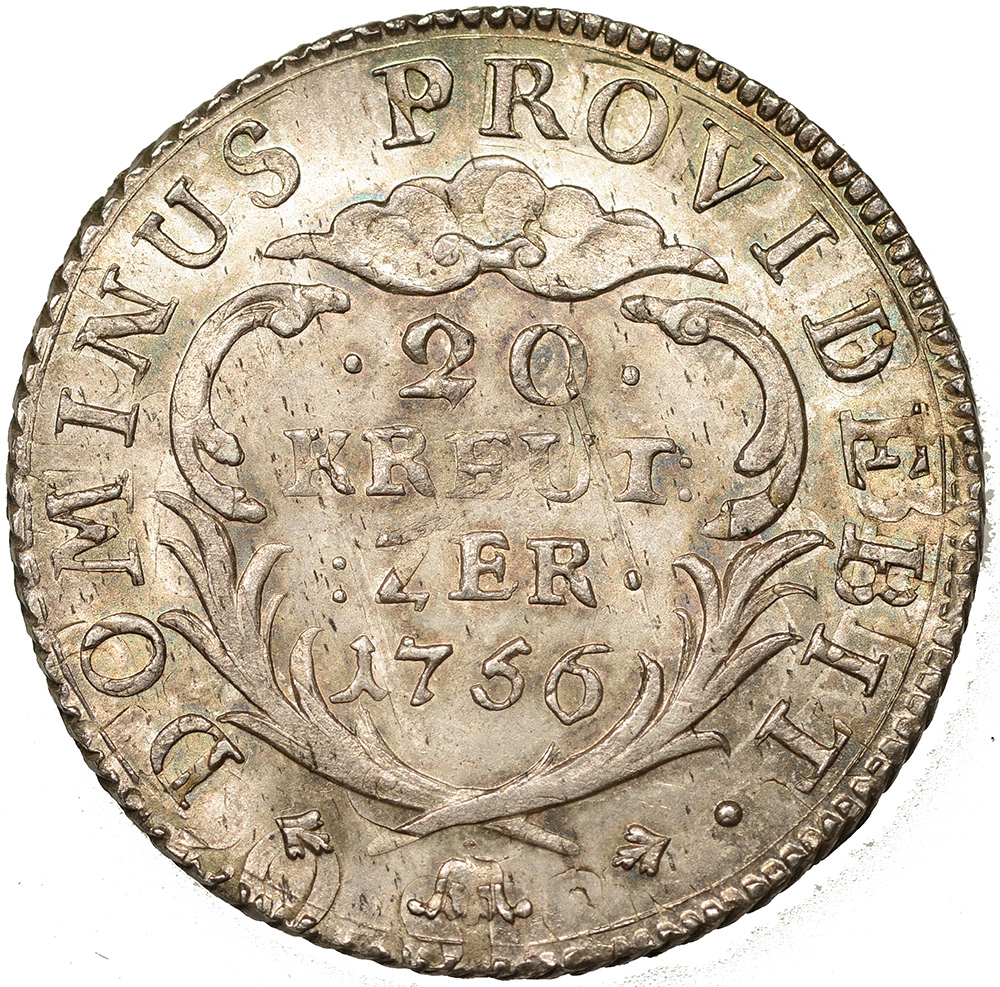 Bern, 20 Kreuzer, 1756, unz/stgl