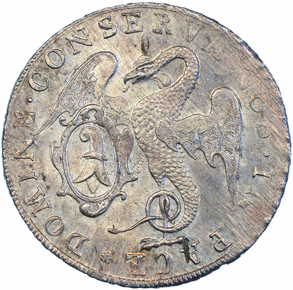 Basel, 1/4 Taler, 1740, unz/stgl, Basilisk mit ovalem Wappen