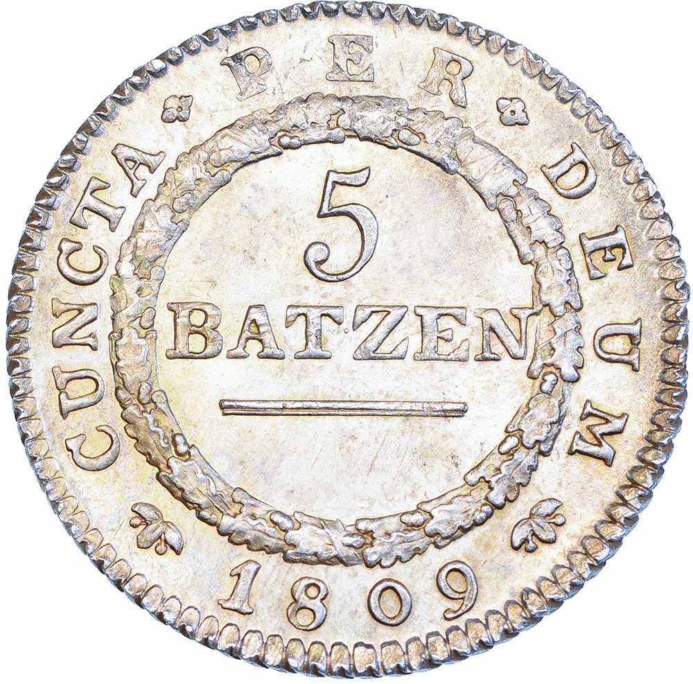 Solothurn, 5 Batzen, 1809, stgl