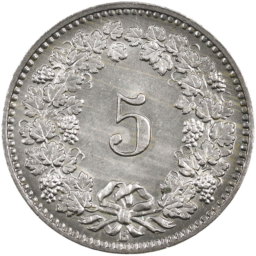 5 Rappen, 1892, unz/stgl