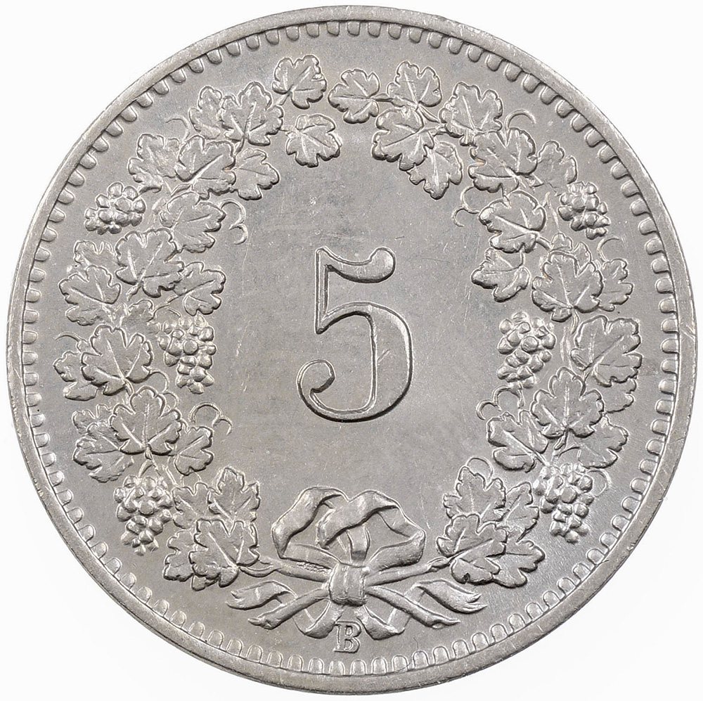 5 Rappen, 1905, unz/stgl