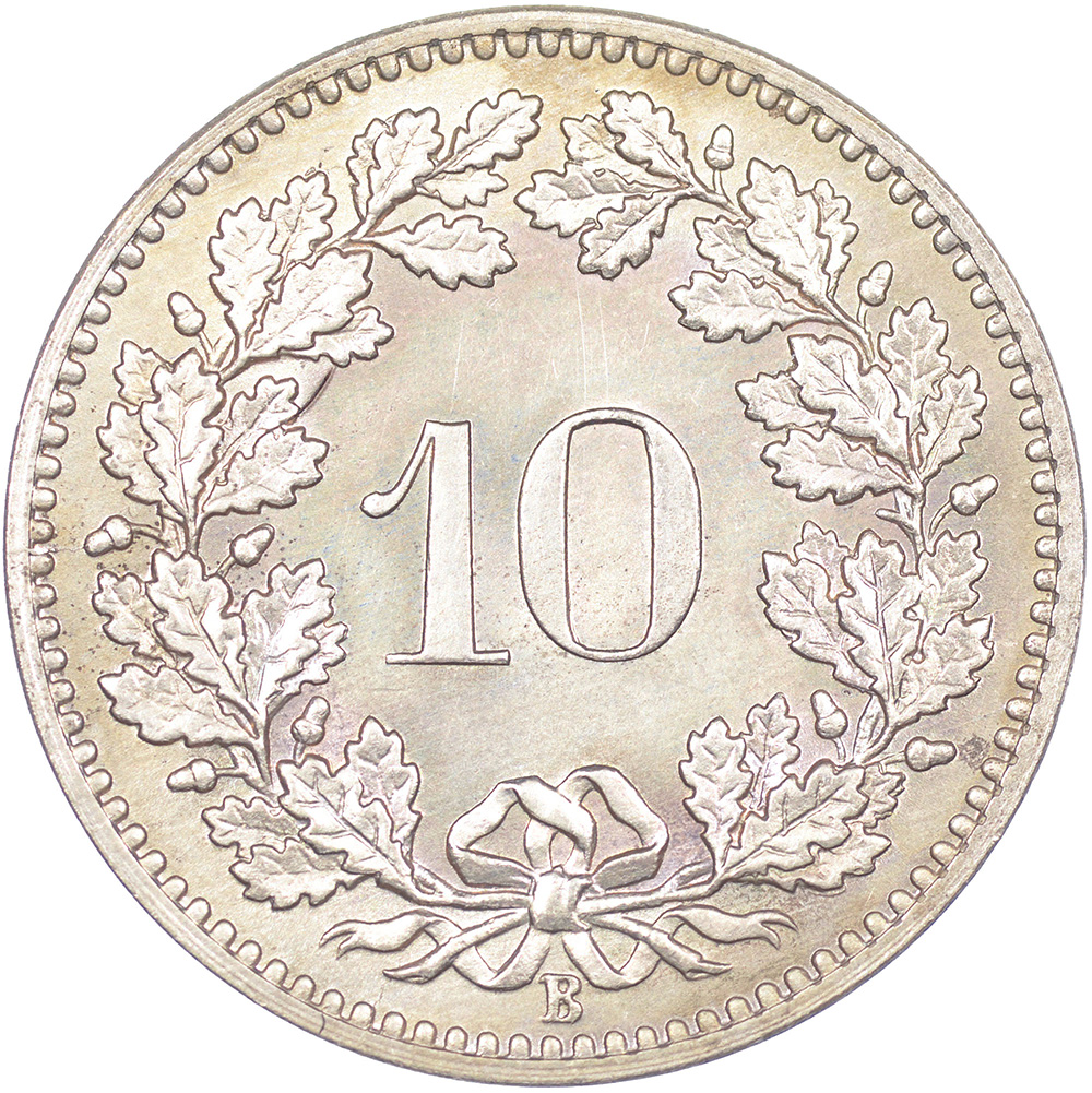 10 Rappen, 1883, Stempelglanz