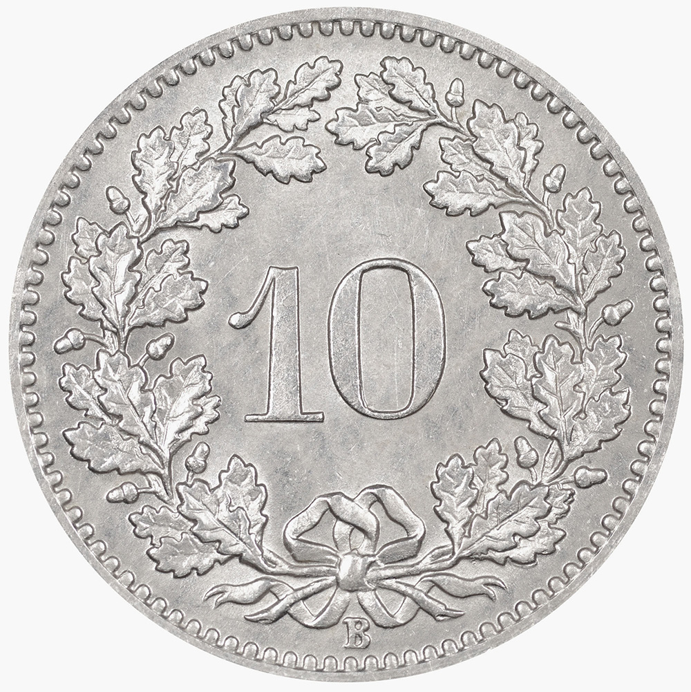 10 Rappen, 1897, unzirkuliert