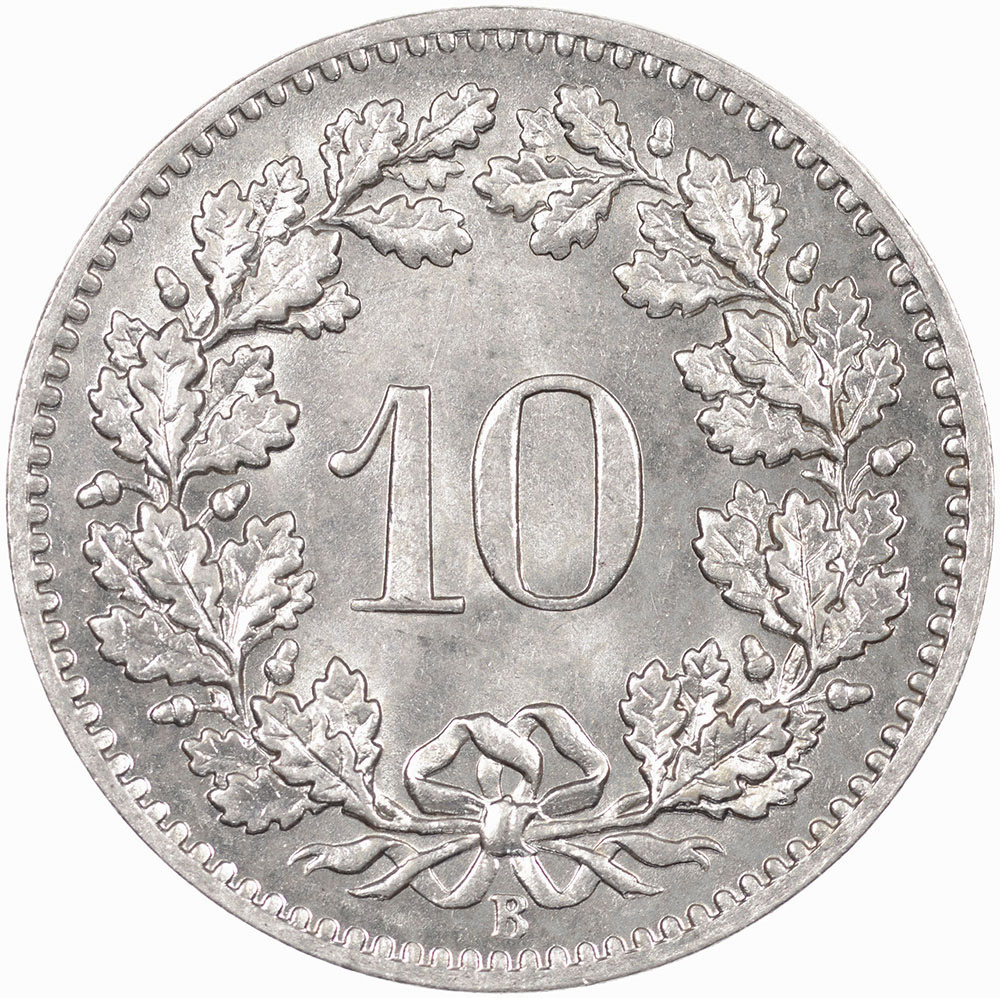 10 Rappen, 1900, unz/stgl
