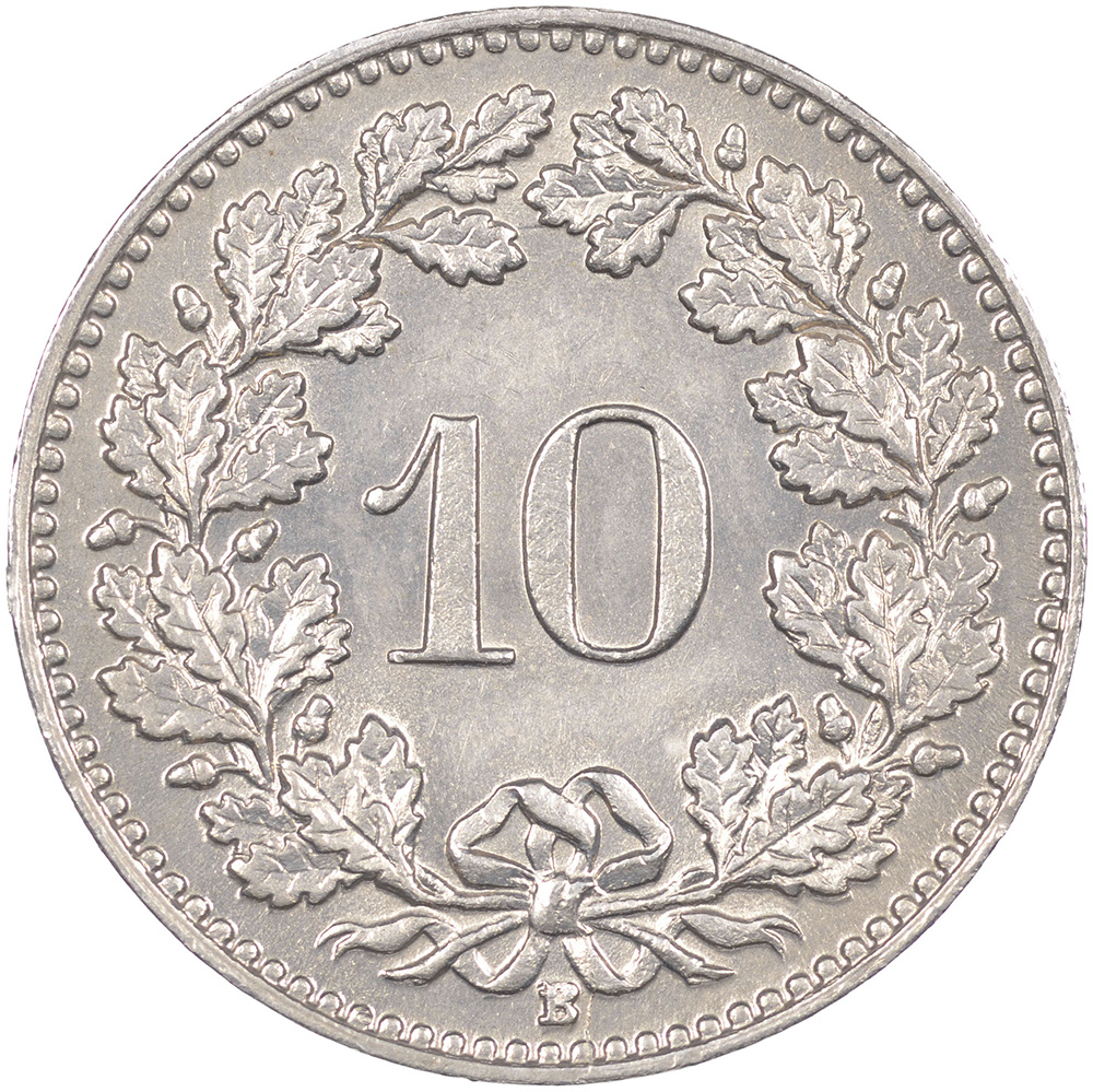 10 Rappen, 1911, Stempelglanz