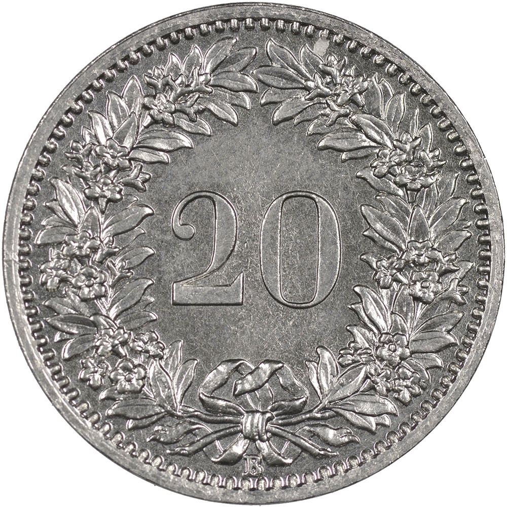 20 Rappen, 1885, unz/stgl