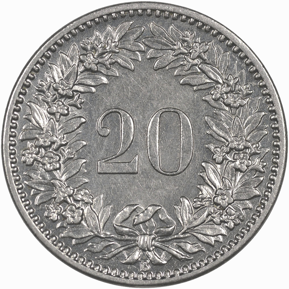 20 Rappen, 1902, unzirkuliert