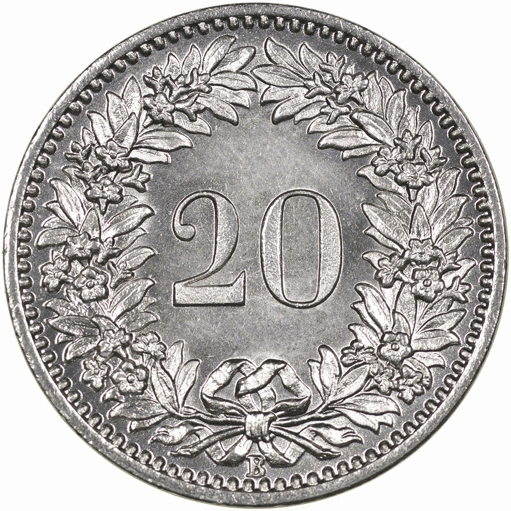 20 Rappen, 1911, Stempelglanz