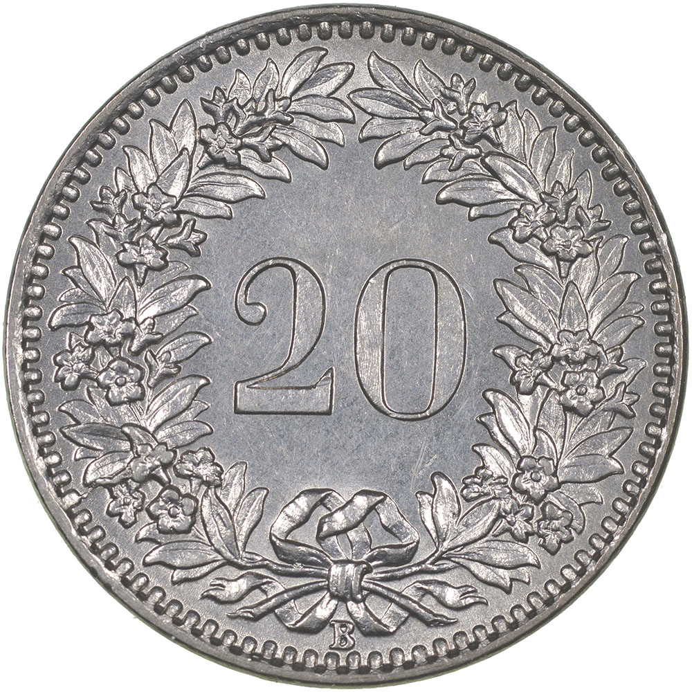 20 Rappen, 1921, unz/stgl