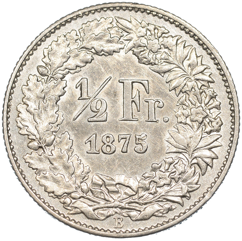 50 Rappen, 1875, vz-unz