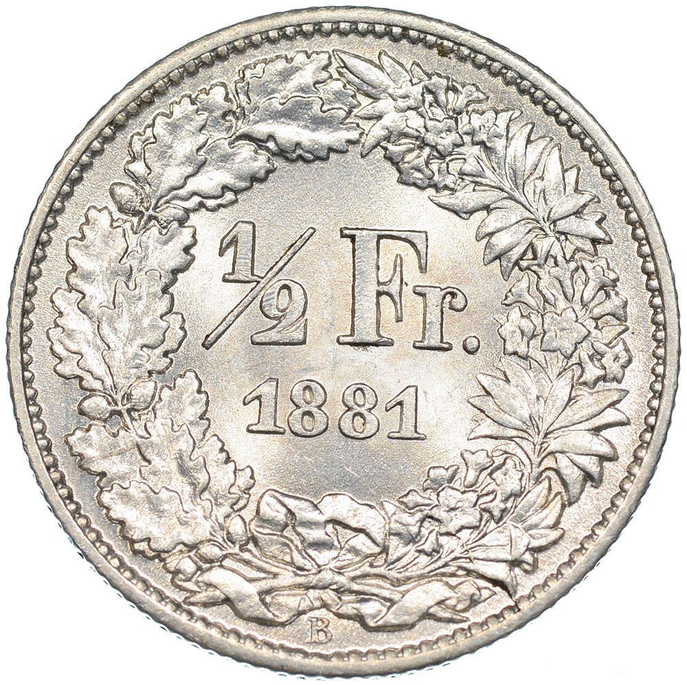 50 Rappen, 1881, Stempelglanz