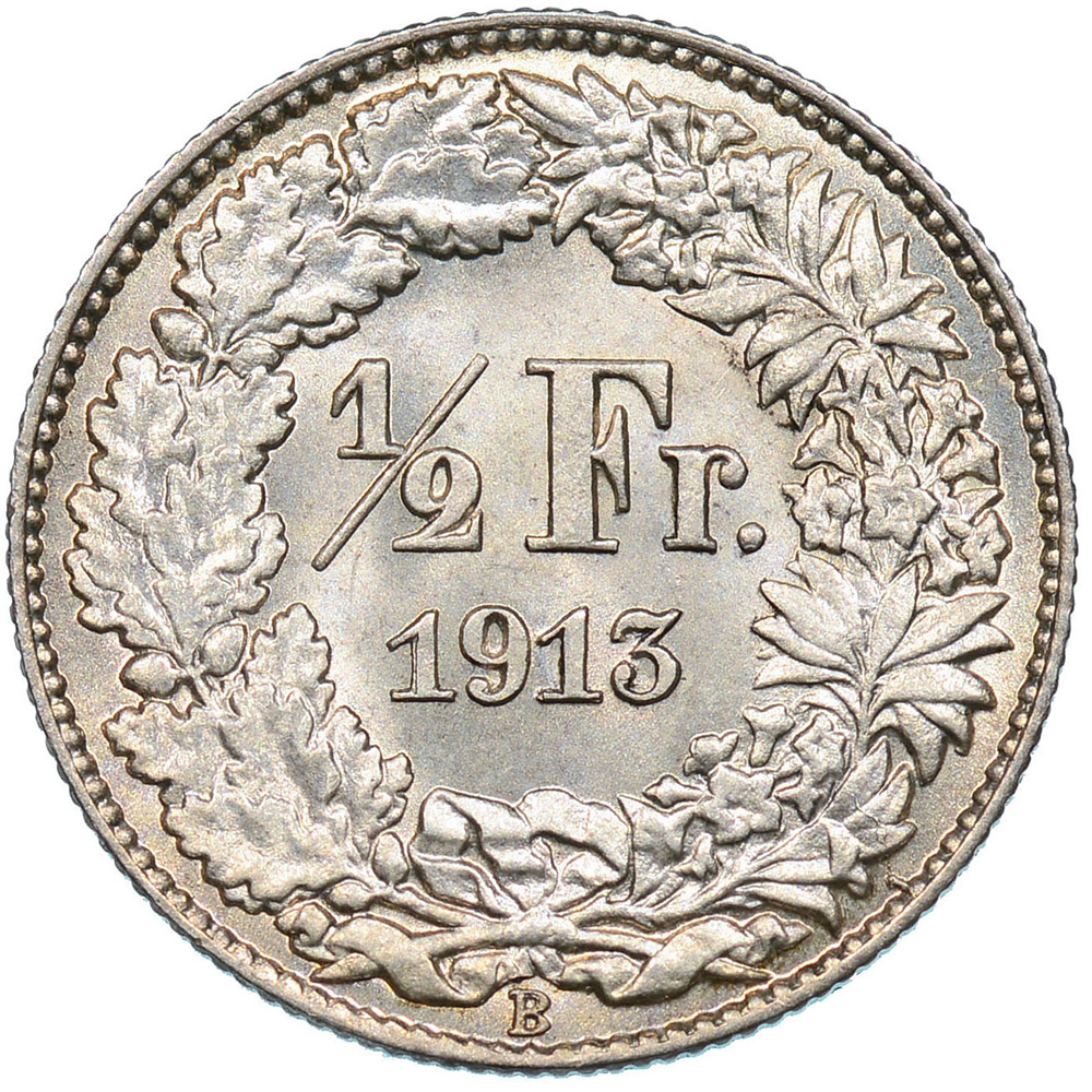 50 Rappen, 1913, unz/stgl