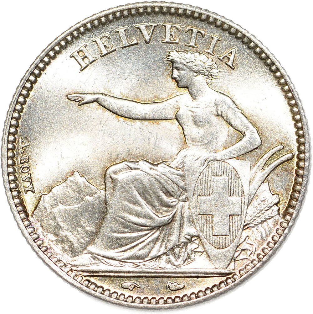 1 Franken, 1850, Stempelglanz