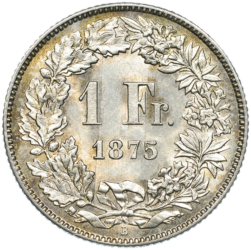 1 Franken, 1875, Stempelglanz