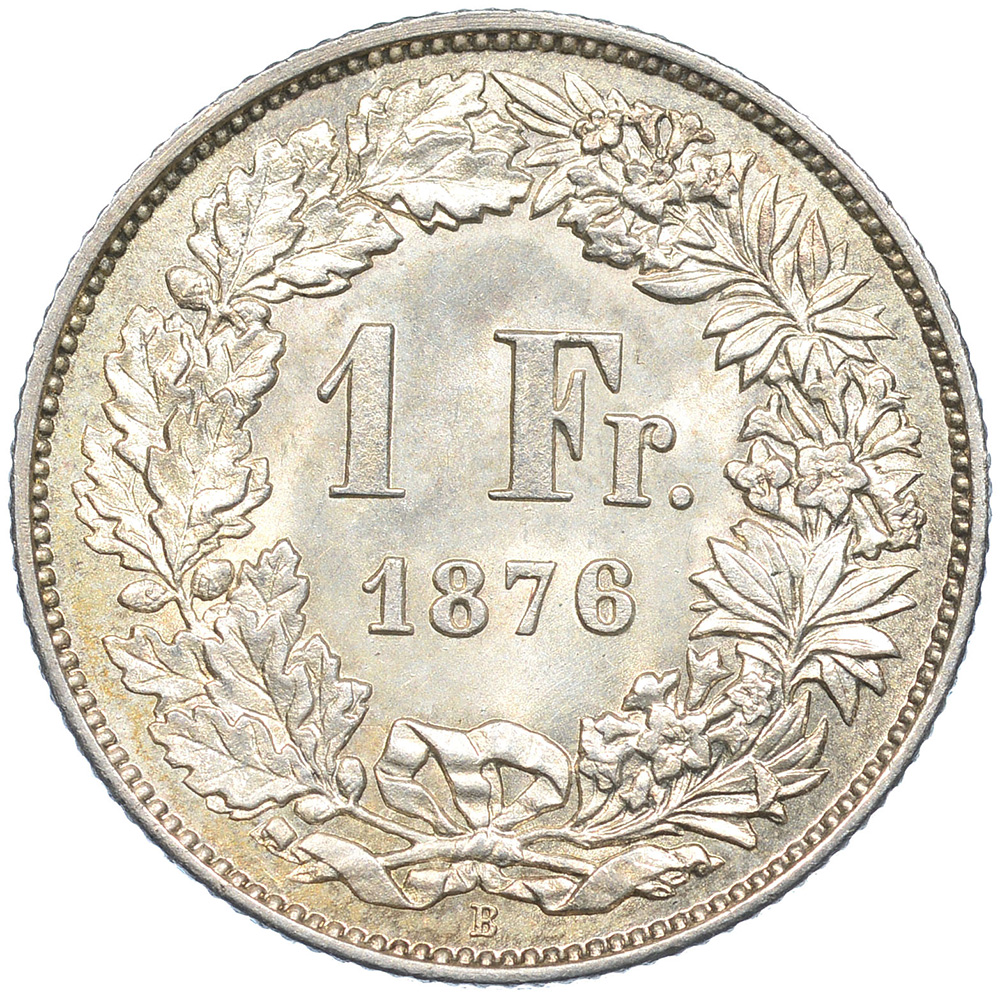 1 Franken, 1876, unz/stgl