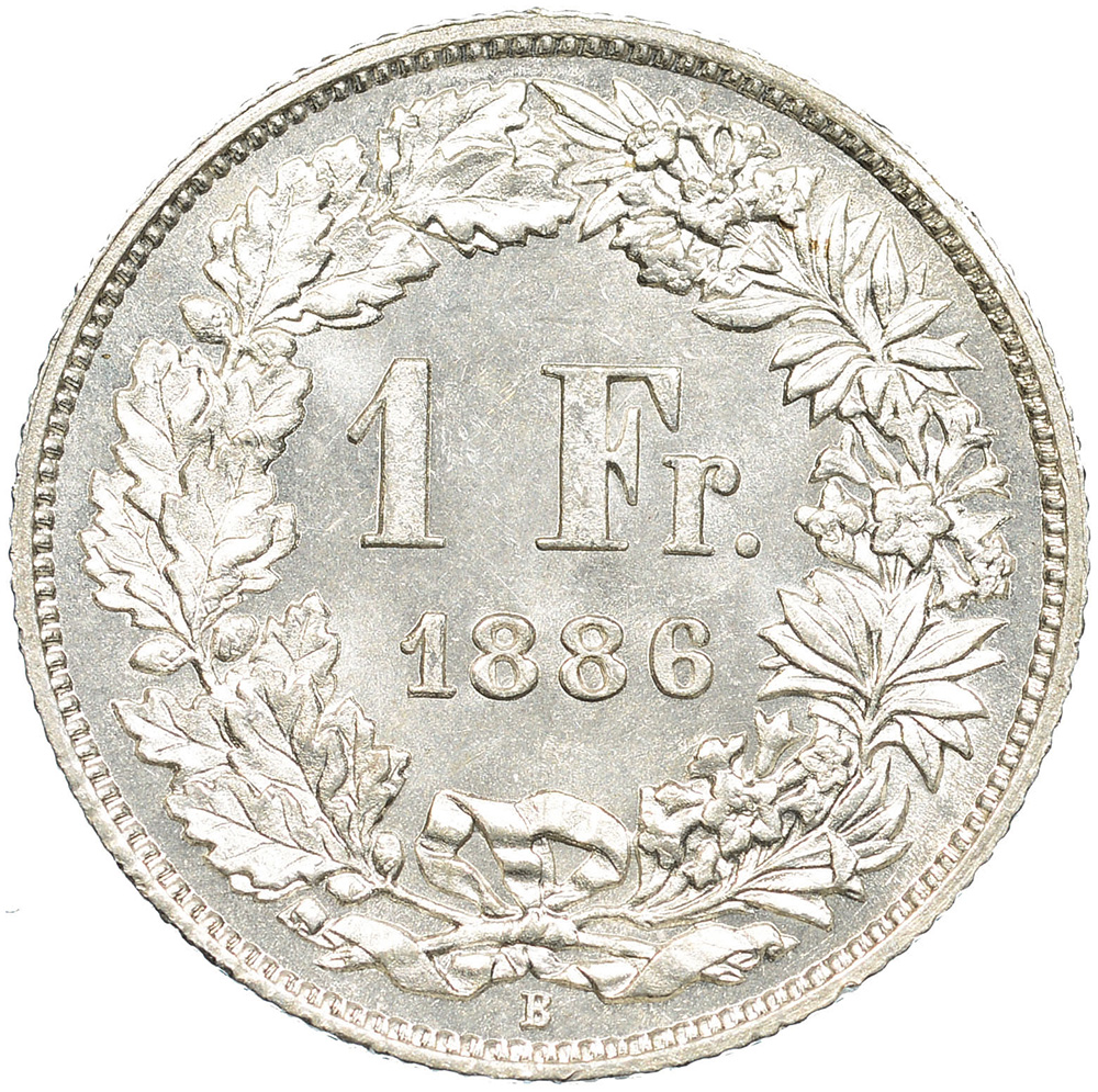 1 Franken, 1886, Stempelglanz