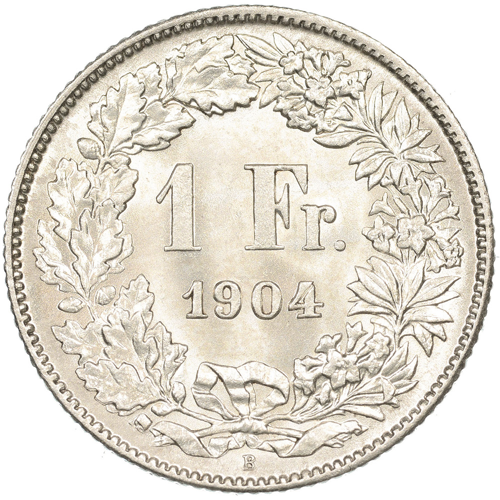 1 Franken, 1904, Stempelglanz