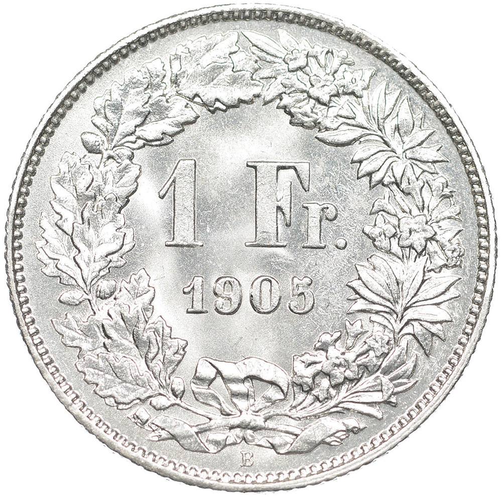 1 Franken, 1905, fast unzirkuliert