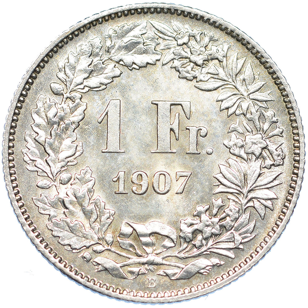 1 Franken, 1907, unz/stgl