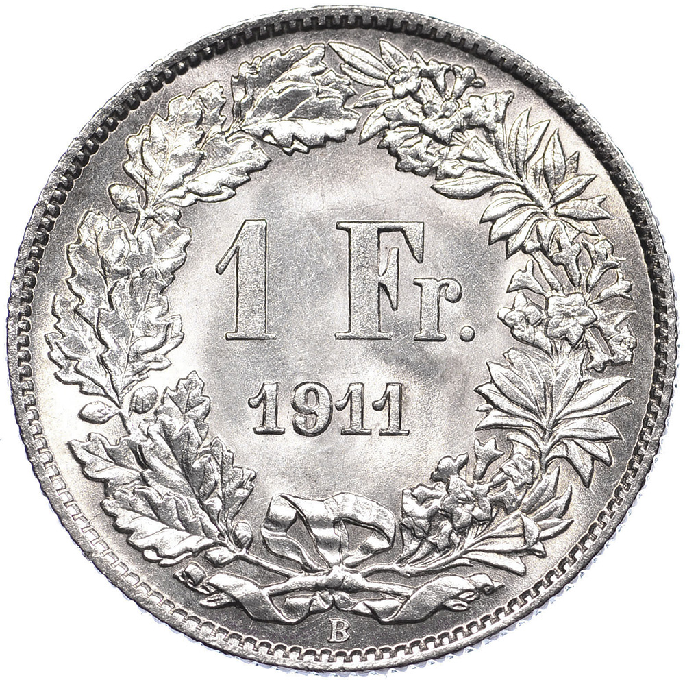 1 Franken, 1911, Stempelglanz