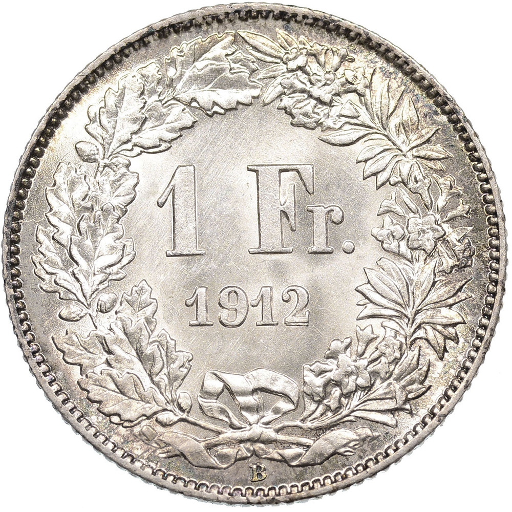 1 Franken, 1912, unz/stgl
