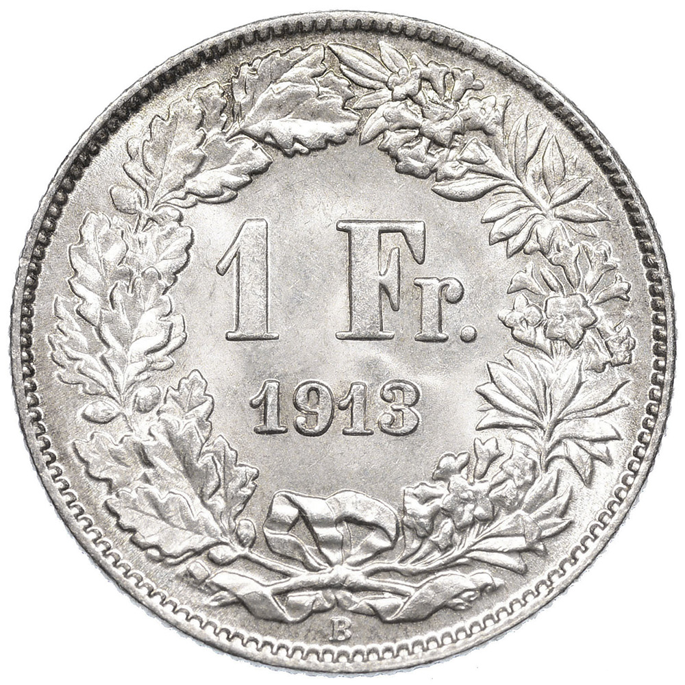 1 Franken, 1913, Stempelglanz