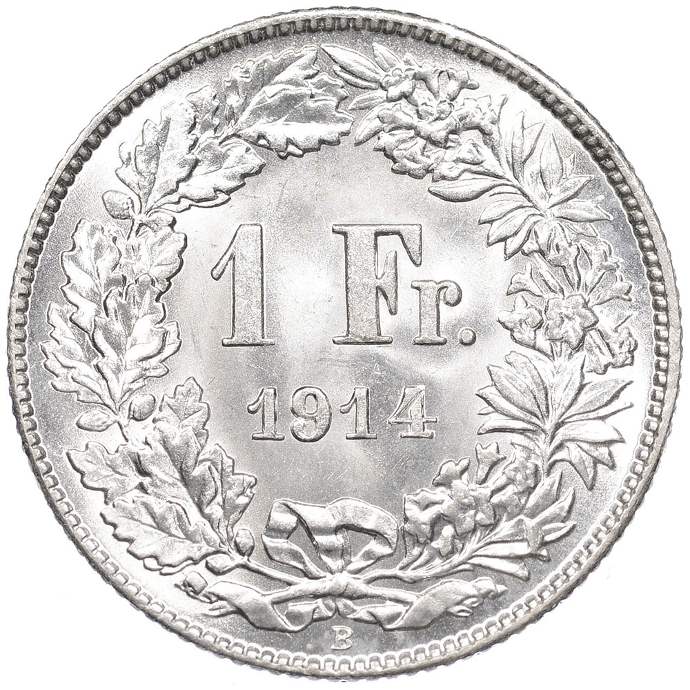 1 Franken, 1914, Stempelglanz