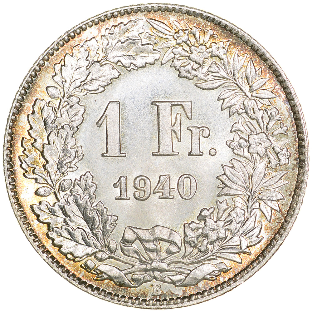 1 Franken, 1940, Stempelglanz