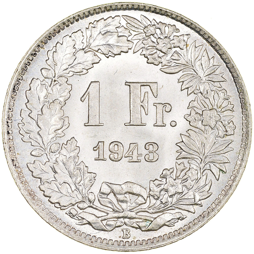 1 Franken, 1943, unz/stgl