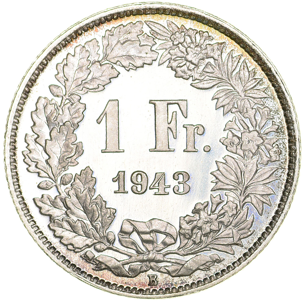 1 Franken, 1943, Erstabschlag