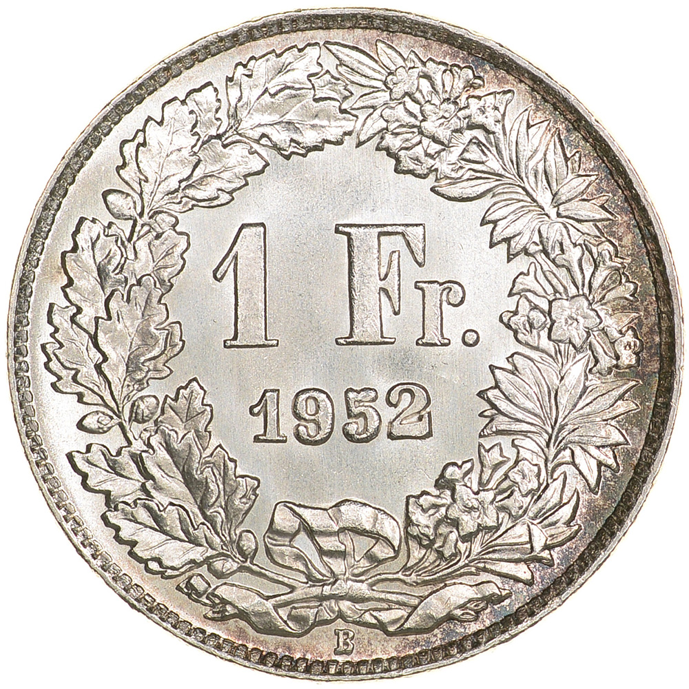 1 Franken, 1952, unz/stgl