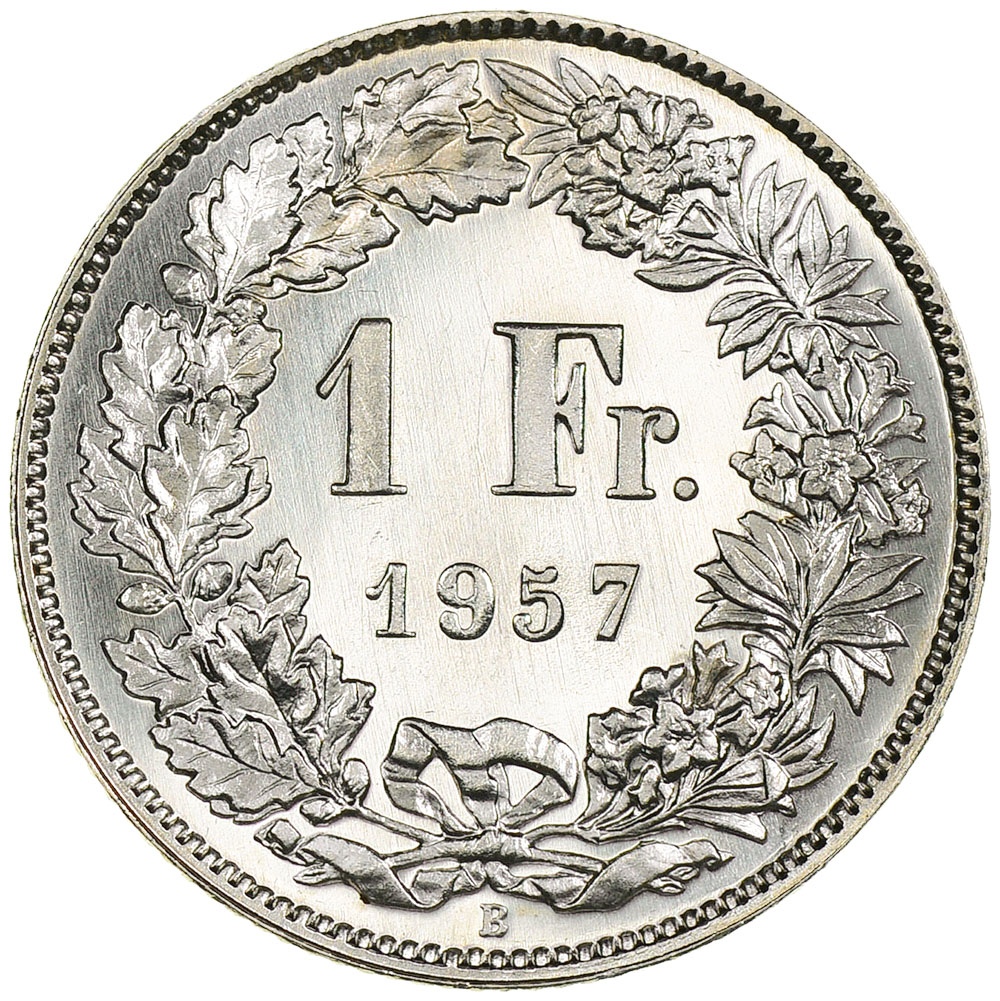 1 Franken, 1957, Erstabschlag