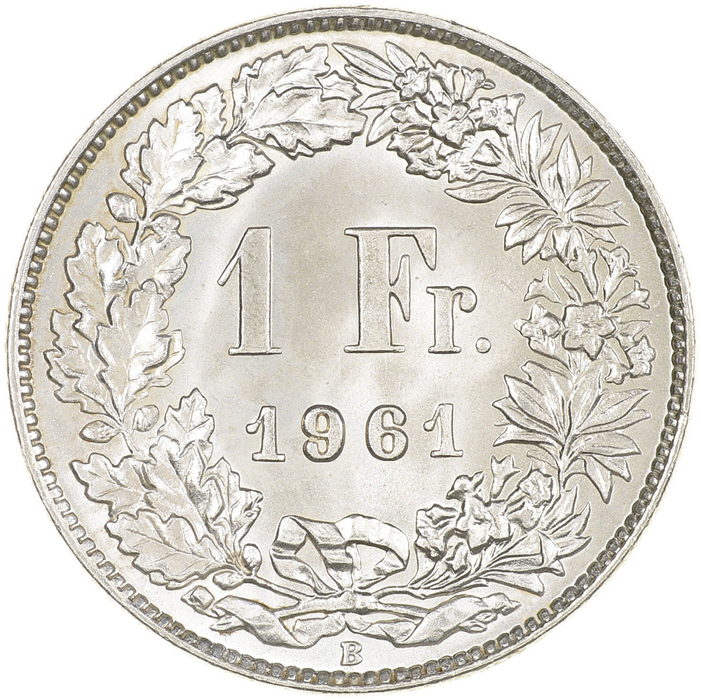 1 Franken, 1961, Stempelglanz