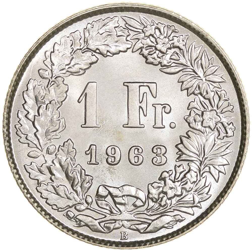 1 Franken, 1963, Stempelglanz