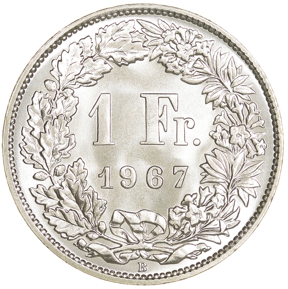 1 Franken, 1967, Stempelglanz