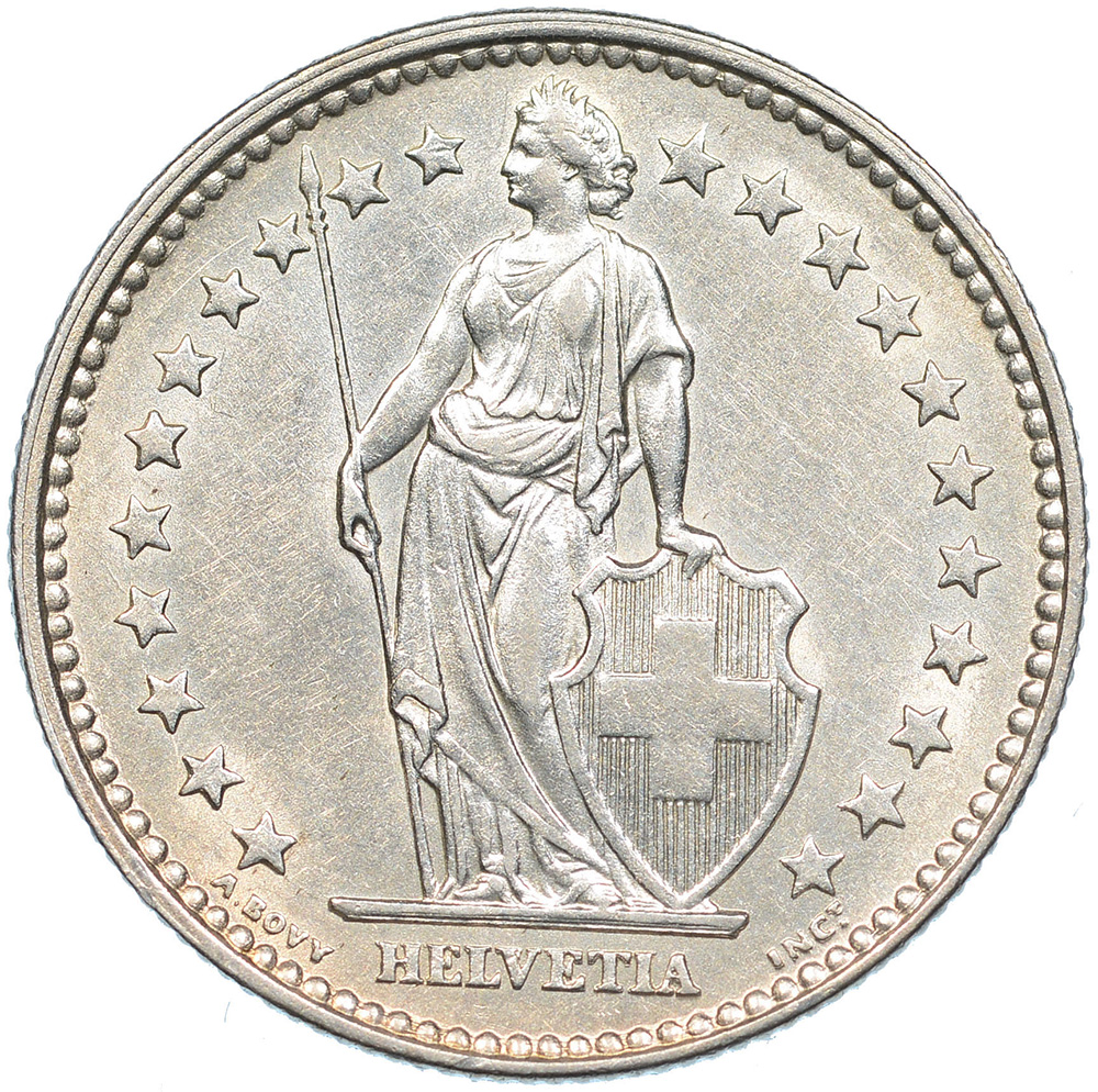 2 Franken, 1875, vz-unz