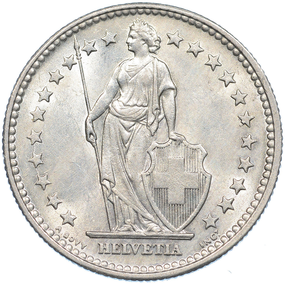 2 Franken, 1904, unzirkuliert