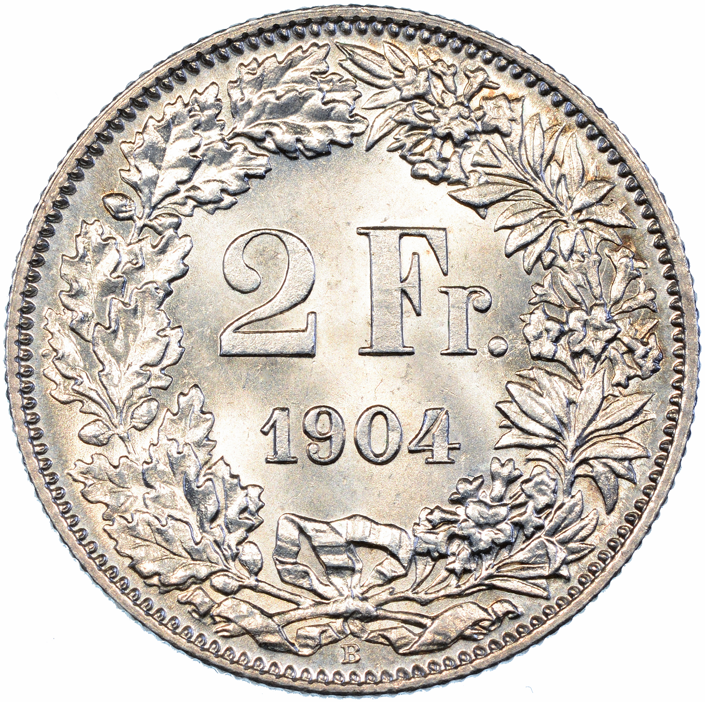 2 Franken, 1904, Stempelglanz