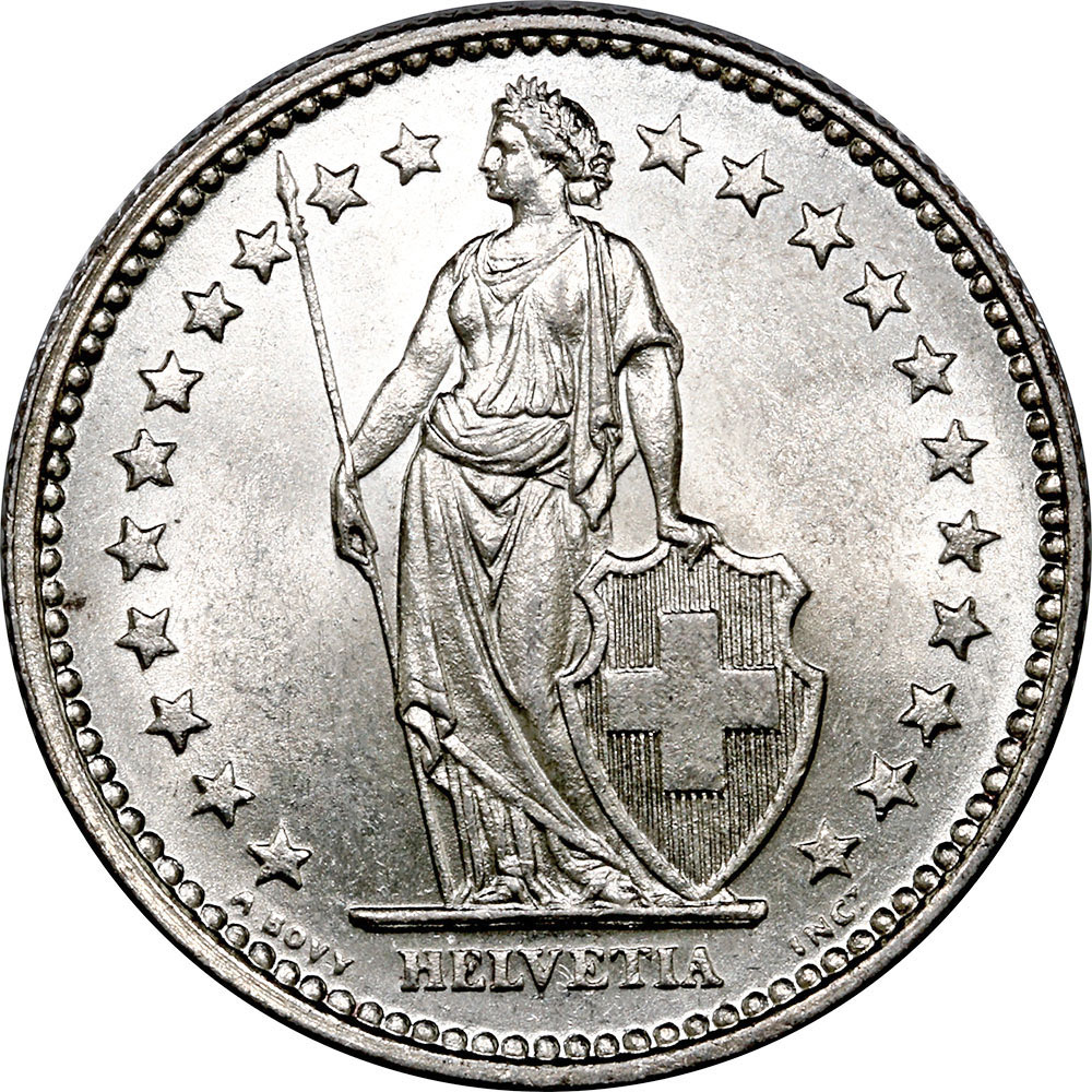 2 Franken, 1920, unzirkuliert