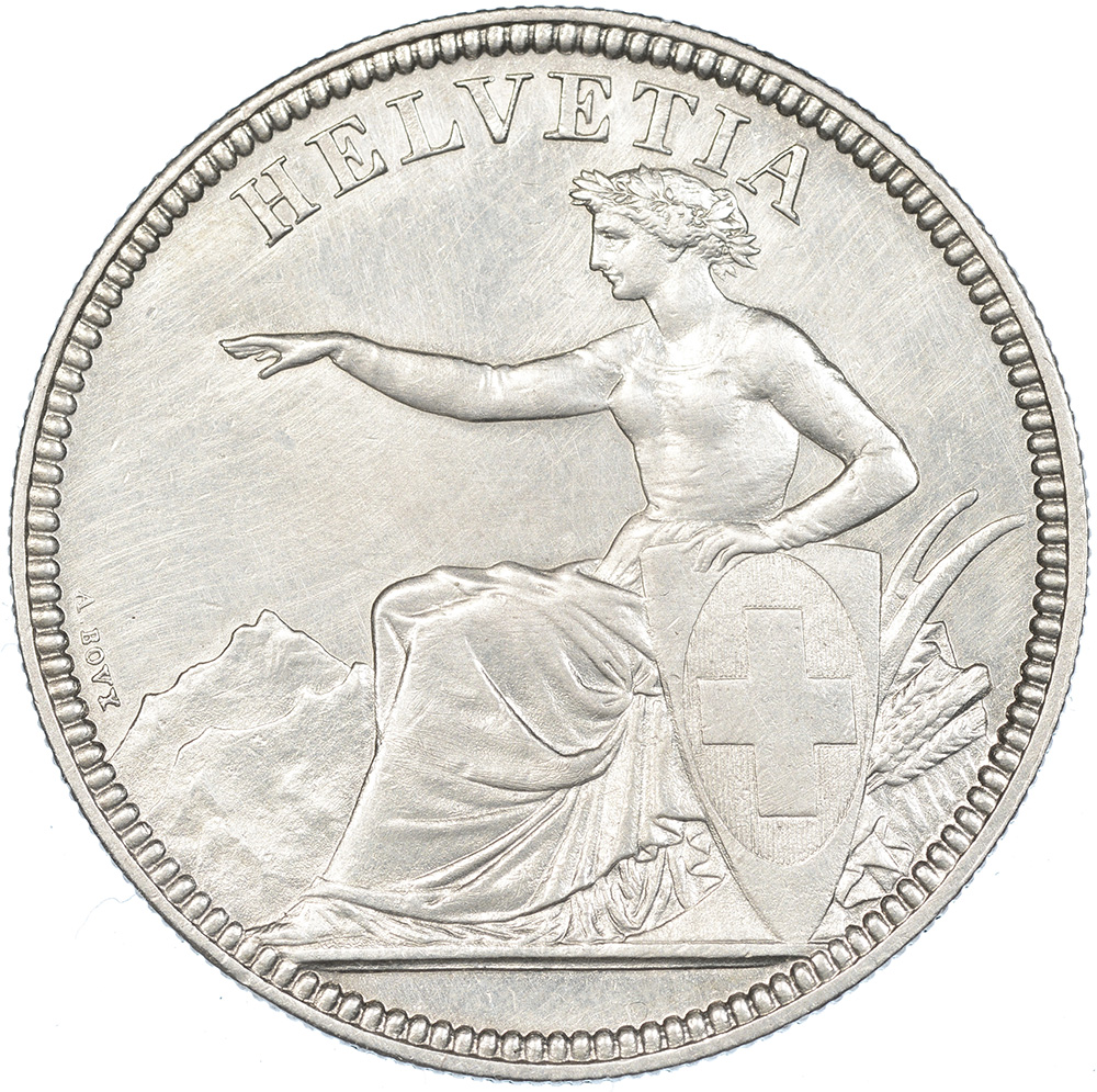 5 Franken, 1873, fast unzirkuliert