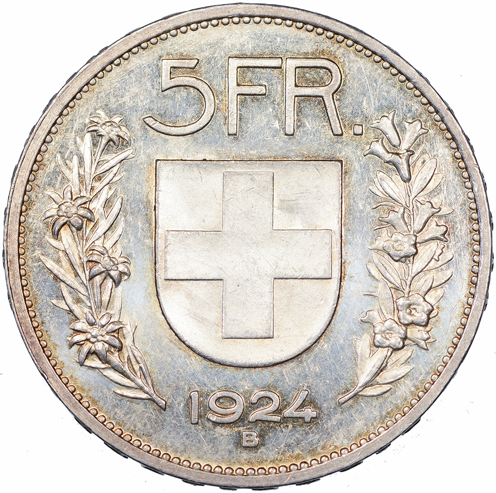 5 Franken, 1924, unzirkuliert